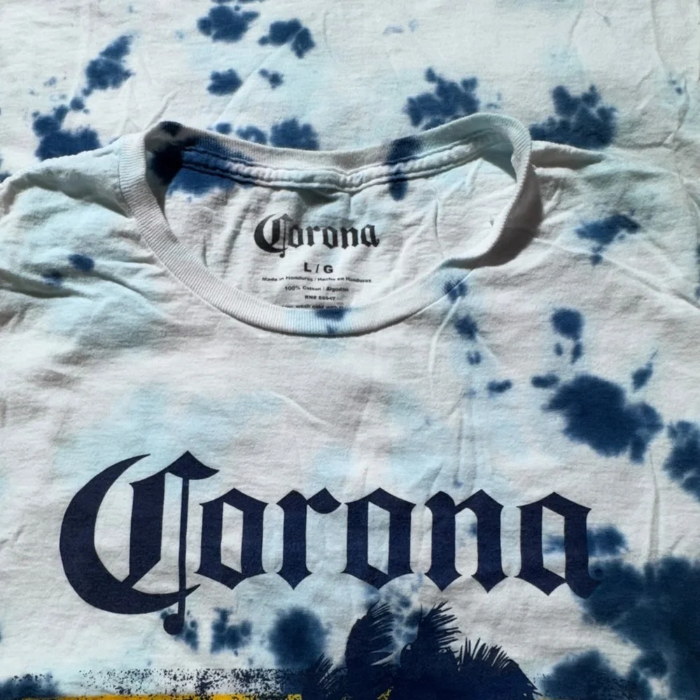 Corona Blue and White Tie-Dye Tee - Picture 3 of 4